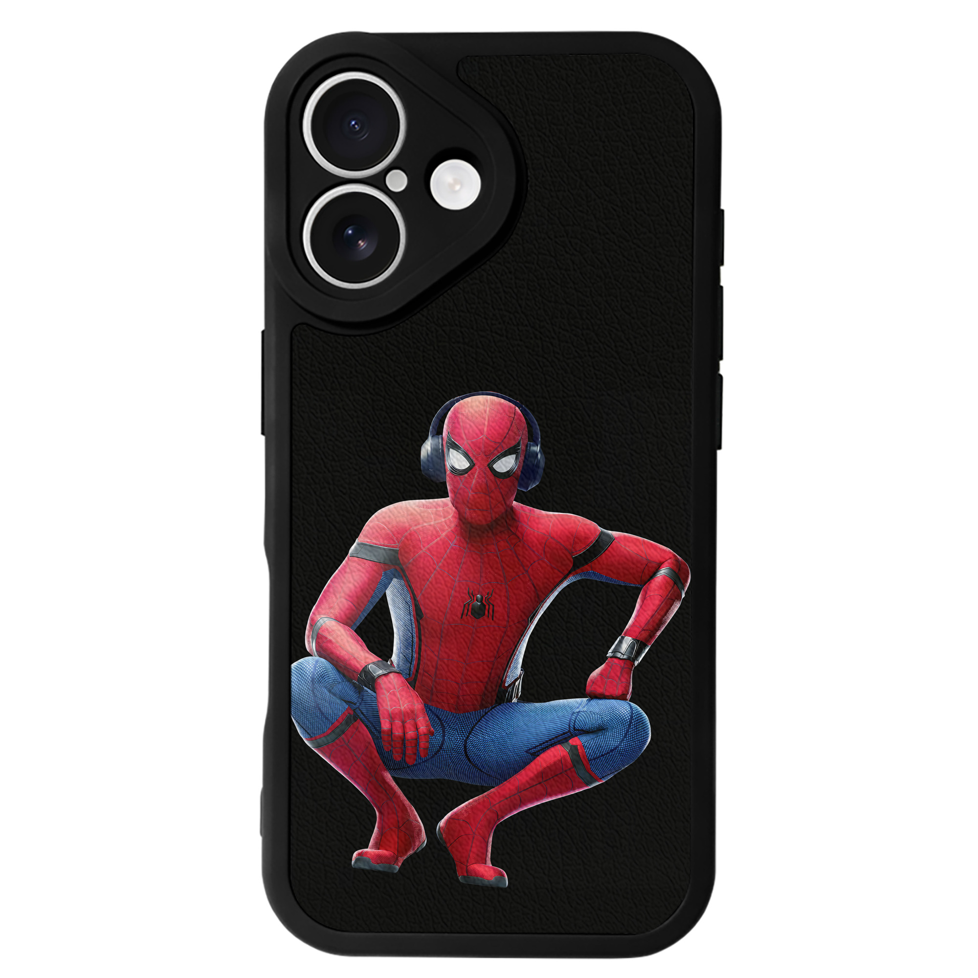 Spider Man スパイダーマン 【iPhone 16シリーズ対応】シリコンスマホケース（レザー調） 材質：シリコン